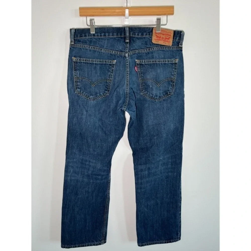 Levis 559 Jeans Mens 34x30‎ Blue Relaxed Straight Mid Rise Dark Wash Denim